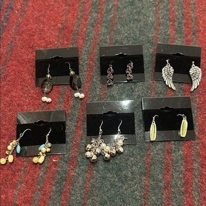 Elegant Silver and Yellow Earrings Set